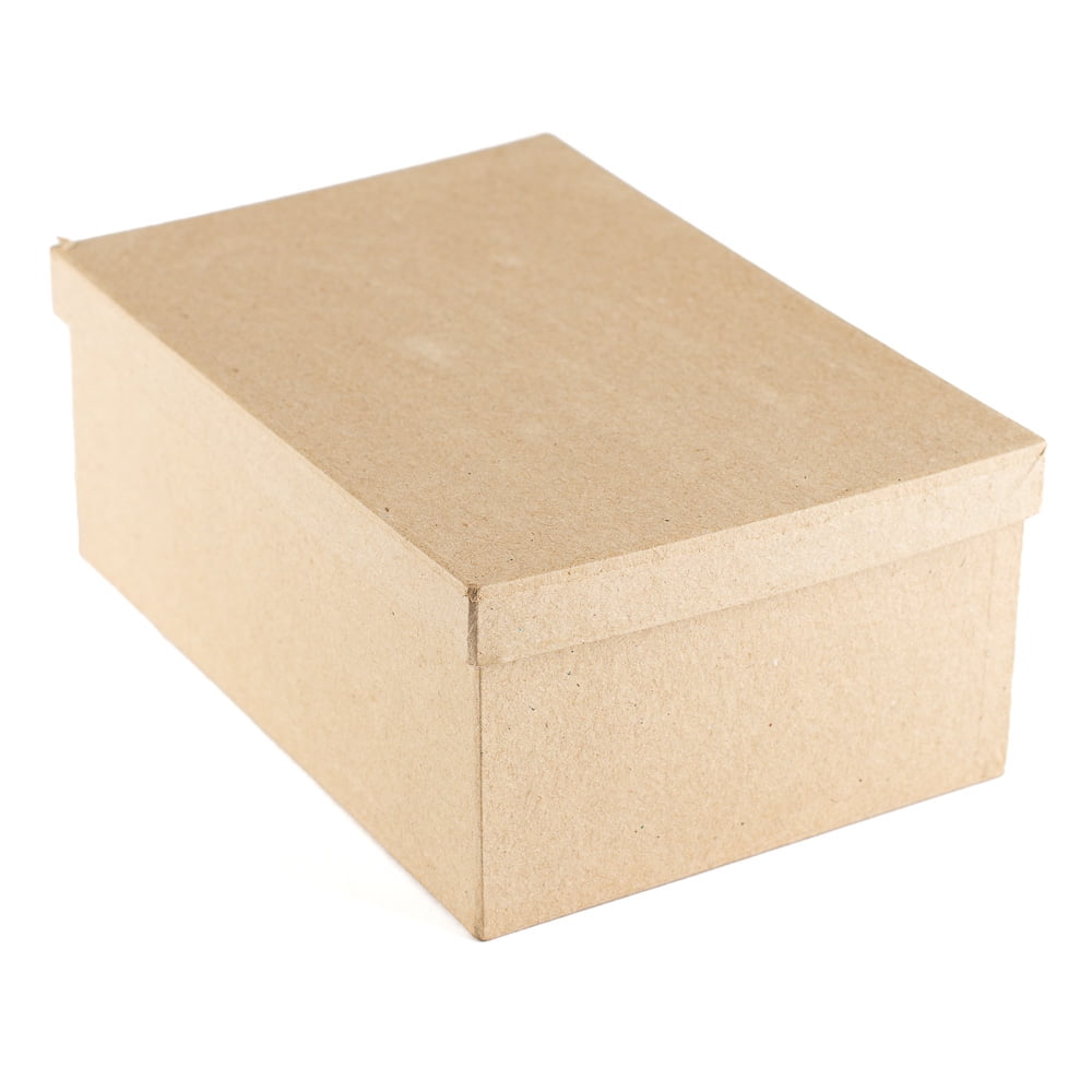 Factory Direct Craft Unfinished Paper Mache Rectangle Boxes with Lids
