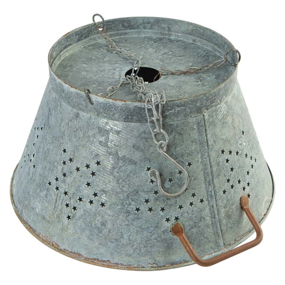 Factory Direct Craft Weathered Zinc Metal Colander Lamp Shade