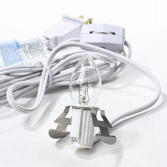 Factory Direct Craft White Clip-in Replacement Electric Bulb Cords Set of 3