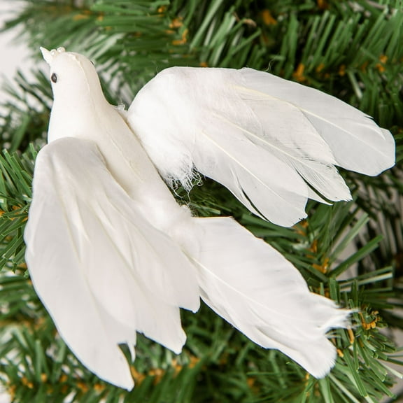 Factory Direct Craft White Flocked Dove Bird: A Touch of Peace and Serenity for Your Home (3 Pack)