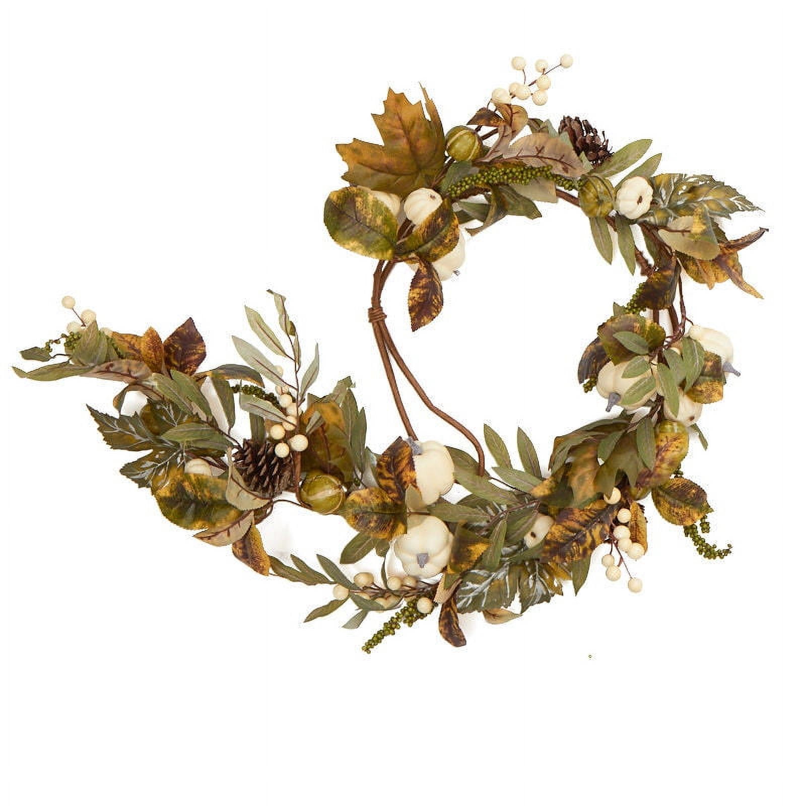 Factory Direct Craft White Pumpkin Fall Garland