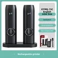 thumbnail image 1 of Factory Direct Import Hot Selling Large Inventory Smart Automatic Salt Mill Electric Black Pepper Grinder ([Button grinding suit-base charging model] KYMQ-15C single bin capacity 70), 1 of 3