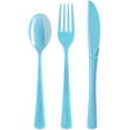 Factory Direct Light Blue Cutlery Combo Pack 24 Ct. Plastic Cutlery