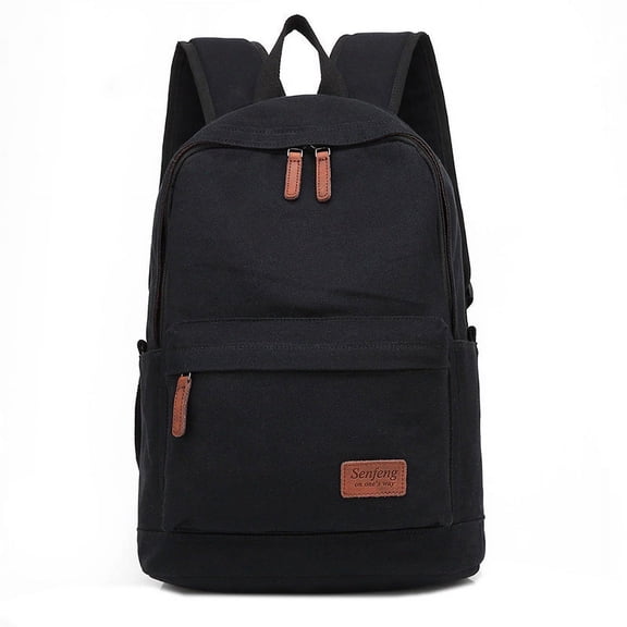 Factory Direct Sale Men's Backpack Retro Canvas Computer Bag Large Capacity Men's Leisure Travel Backpack,Black