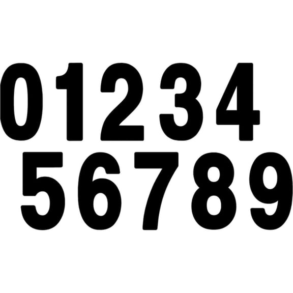 Factory Effex 02-4340 Black 7" Pro Number Graphic