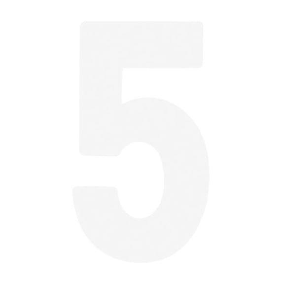 Factory Effex 02-4485 Numbers Standard 8" White 5