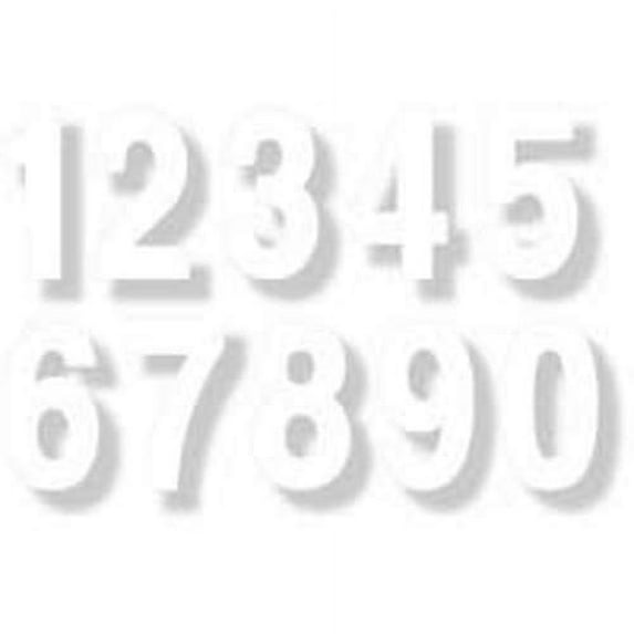 Factory Effex 03-0202 White 5" Pro Number Graphic