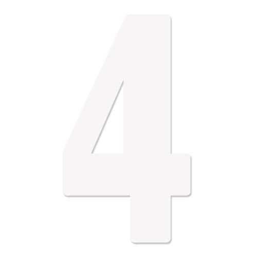 Factory Effex 04-2564 White 4" Pro Number Graphic