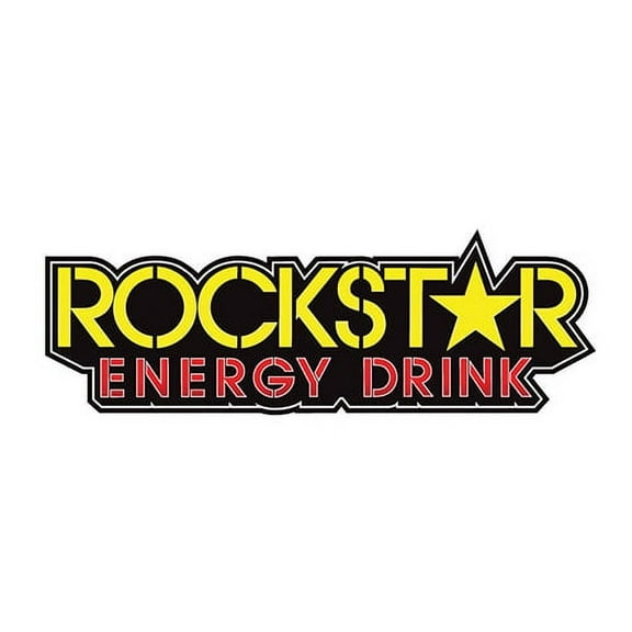Factory Effex 15-94720 Fx 2015 1' Die-cut Stickers Rockstar Text Logo (Yellow)