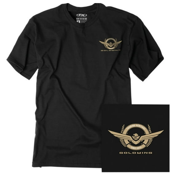 Factory Effex Goldwing Badge Mens Short Sleeve T-Shirt Black XXL