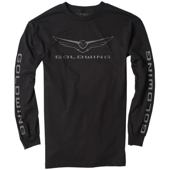 Factory Effex Goldwing Icon Mens Long Sleeve T-Shirt Black MD