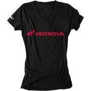 Factory Effex HON Womens V-Neck T-Shirt (Small, Black)