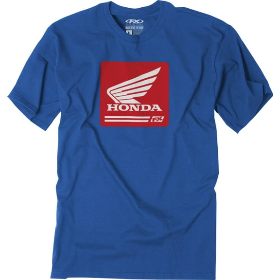 Factory Effex Honda Crate Mens Short Sleeve T-Shirt Royal Blue MD