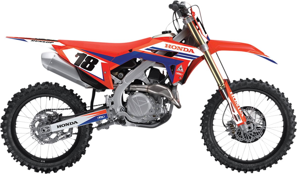 Factory Effex EVO 16 Shroud Graphic Kit For Honda CRF150R (2007-2024) - Pre-Cut Scratch-Resistant Vinyl, Includes Shroud & Tank Graphics