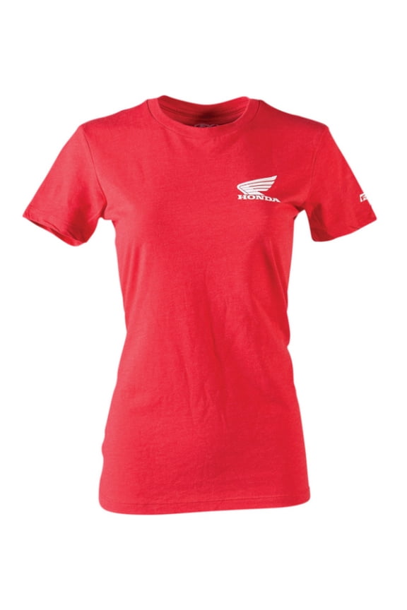 Honda Icon Womens Short Sleeve T-Shirt Red LG