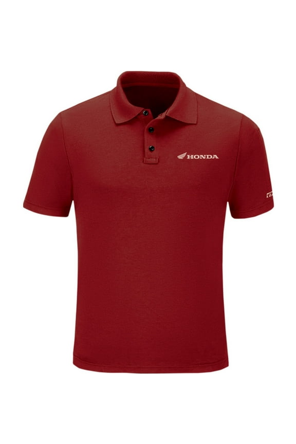 Honda Mens Short Sleeve Polo T-Shirt Red XXL