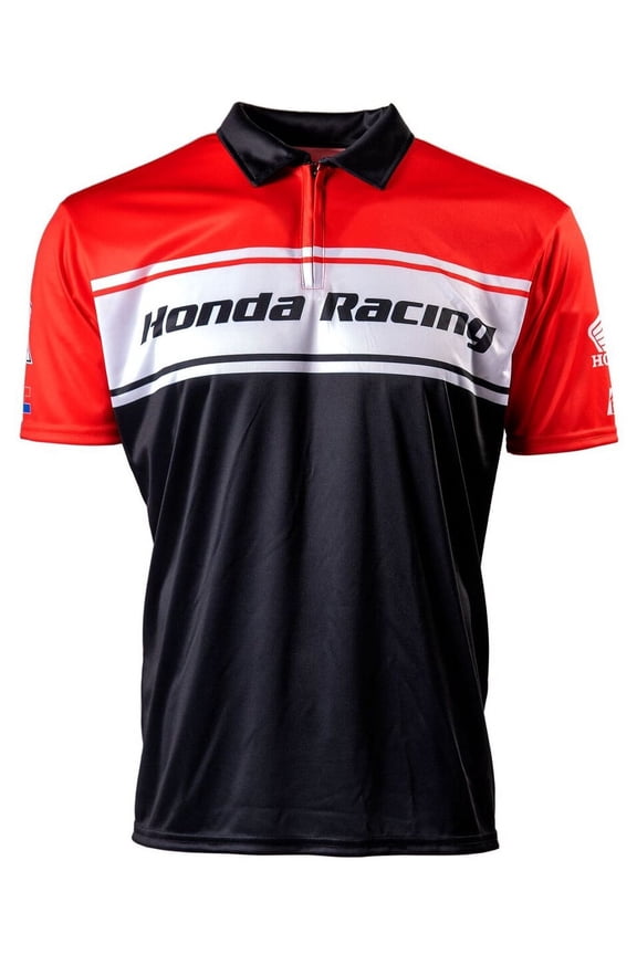 Honda Team Pit Mens Short Sleeve Shirt Red/Black XXL