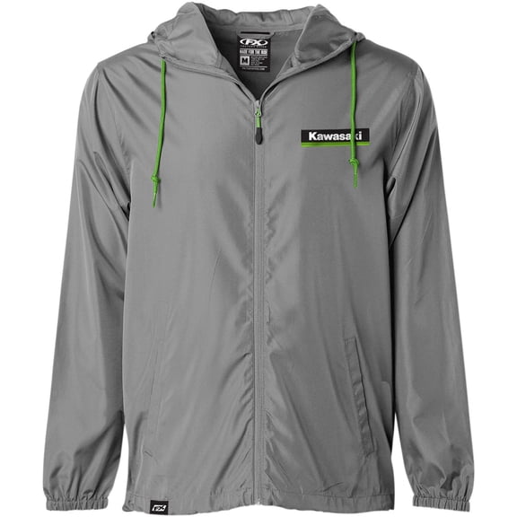 Factory Effex Kawasaki Mens Windbreaker Jacket Charcoal XXL