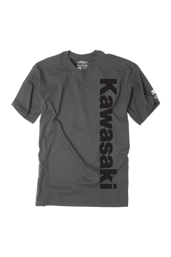 Kawasaki Vertical Mens Short Sleeve T-Shirt Charcoal XL