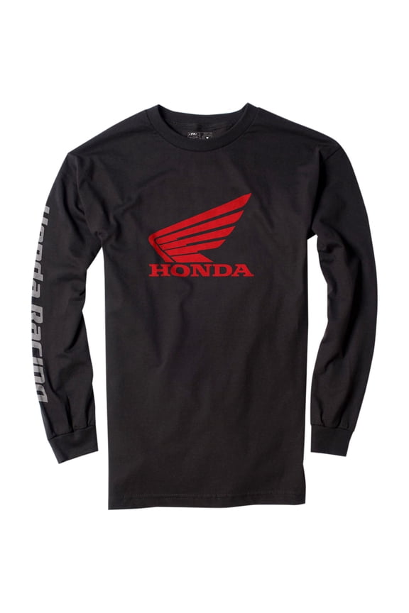 Logo Mens Long Sleeve T-Shirt Honda/Black/Red MD