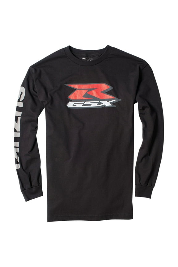 Logo Mens Long Sleeve T-Shirt Suzuki/Black/Red MD