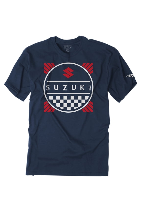 Logo Youth Boys Short Sleeve T-Shirt Suzuki Blue/Red/White XL