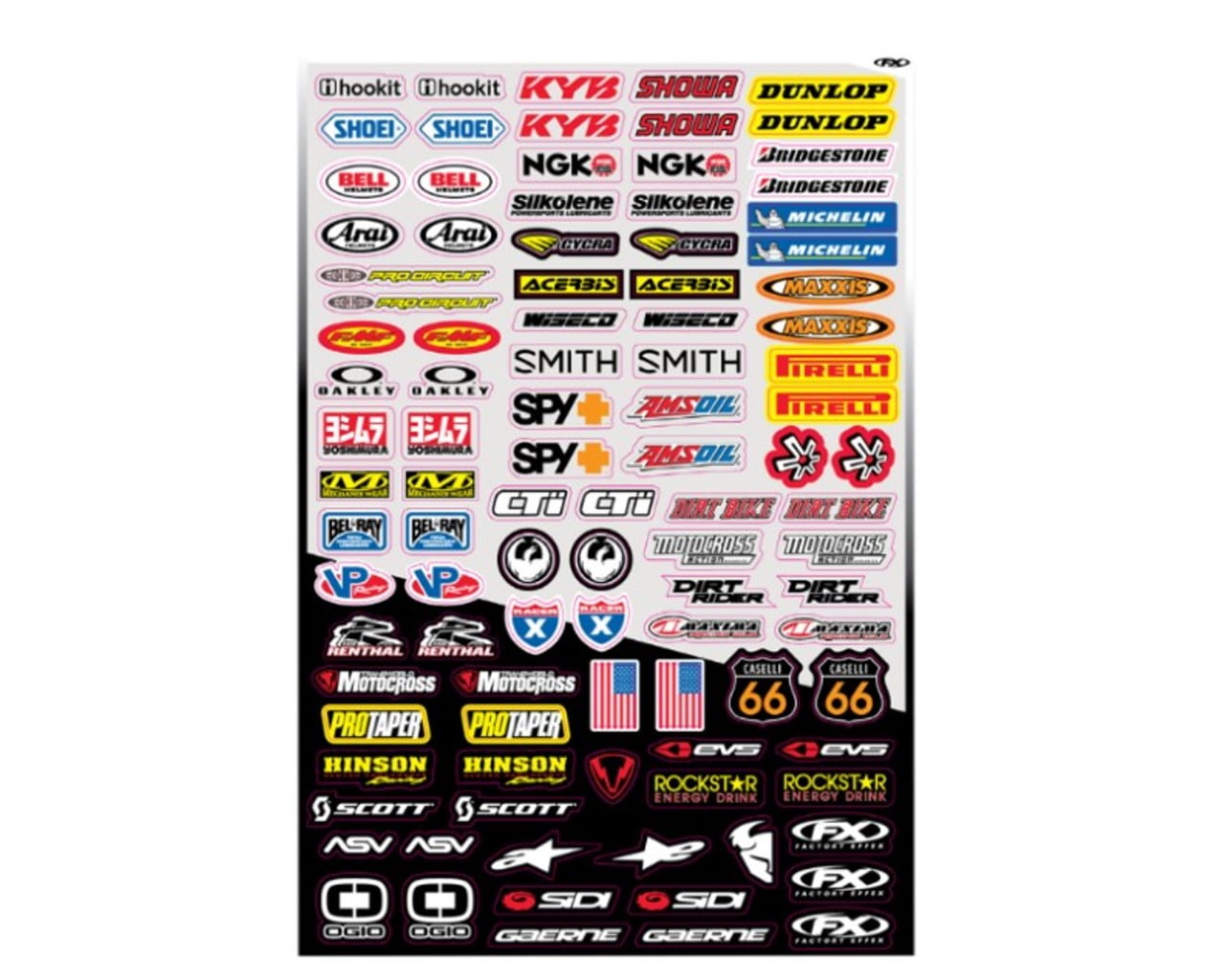 Factory Effex 59-2368332 Sticker Decals - Thick 15 Mil Vinyl, Fade Resistant, For Trucks, Bikes, Toolboxes