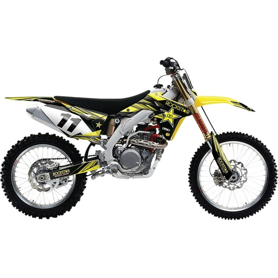 Factory Effex Rockstar Complete Graphics Kit Black Yellow 18-14424