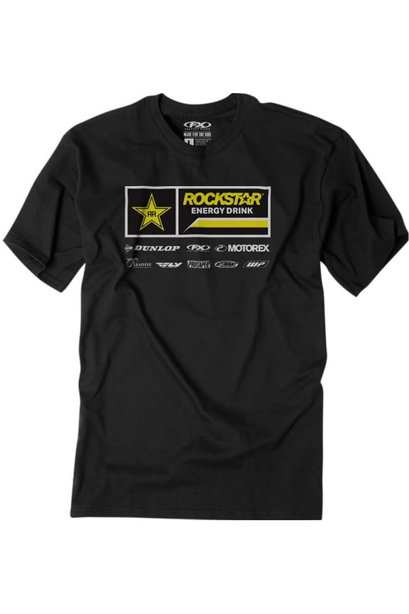 Rockstar Racewear Mens Short Sleeve T-Shirt Black XXL
