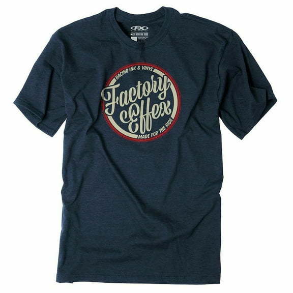 Factory Effex Scripted Mens Short Sleeve T-Shirt Navy Blue XXL