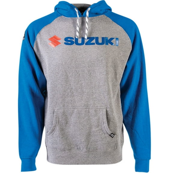 Factory Effex Suzuki Landscape Mens Pullover Hoody Gray/Blue XXL