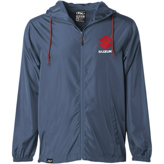 Factory Effex Suzuki Mens Windbreaker Jacket Navy Blue MD