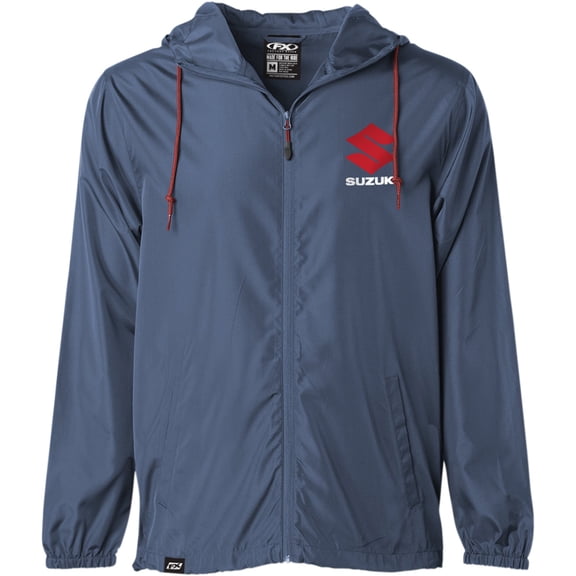 Factory Effex Suzuki Mens Windbreaker Jacket Navy Blue MD