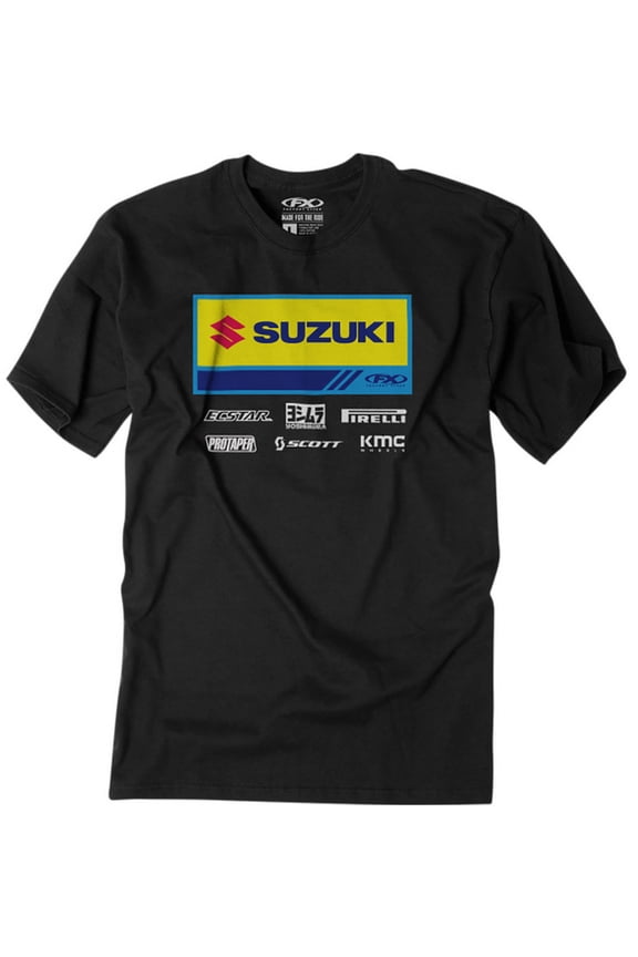 Suzuki Racewear Mens Short Sleeve T-Shirt Black LG