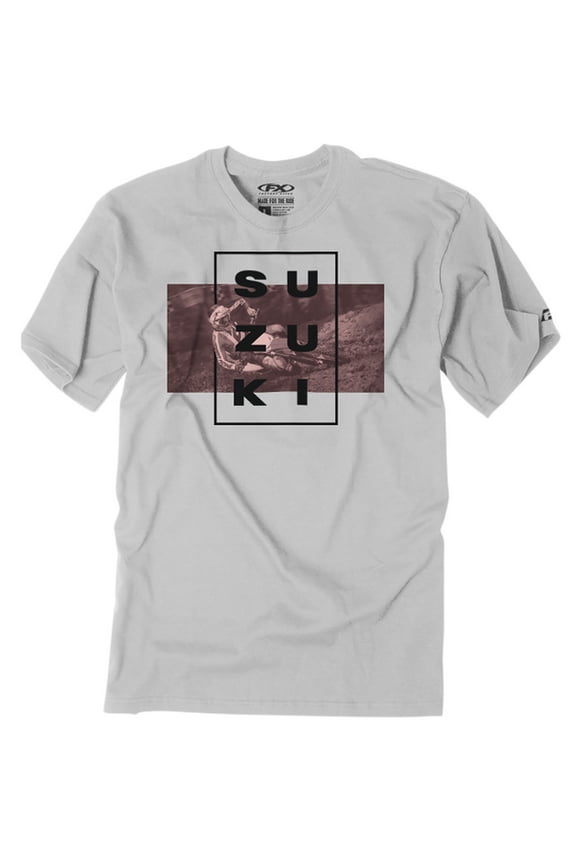 Suzuki Rider Mens Short Sleeve T-Shirt Gray XXL