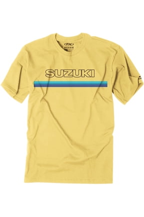 Suzuki Throwback Mens Short Sleeve T-Shirt Yellow LG