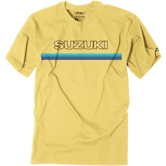 Factory Effex Suzuki Throwback Mens Short Sleeve T-Shirt Yellow LG
