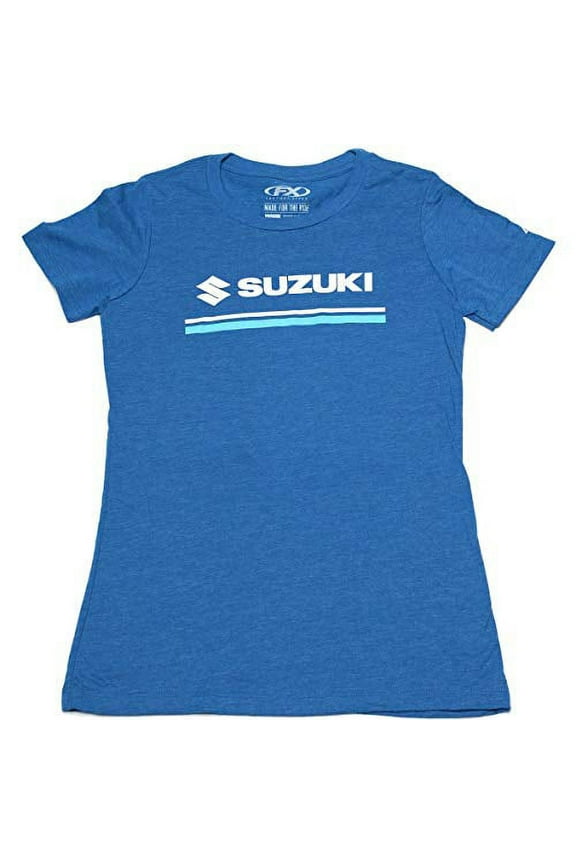 Women's Suzuki Stripes T-Shirt (Large) (Heather Royal)