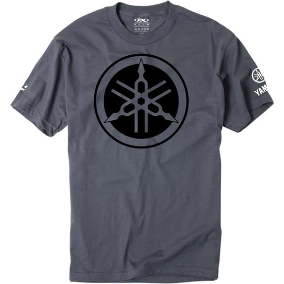 Factory Effex (16-88290) 'YAMAHA' Tuning Fork T-Shirt (Charcoal, Medium)
