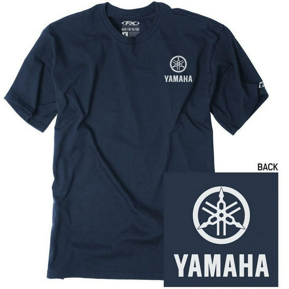 Factory Effex Yamaha Icon Mens Short Sleeve T-Shirt Navy Blue LG