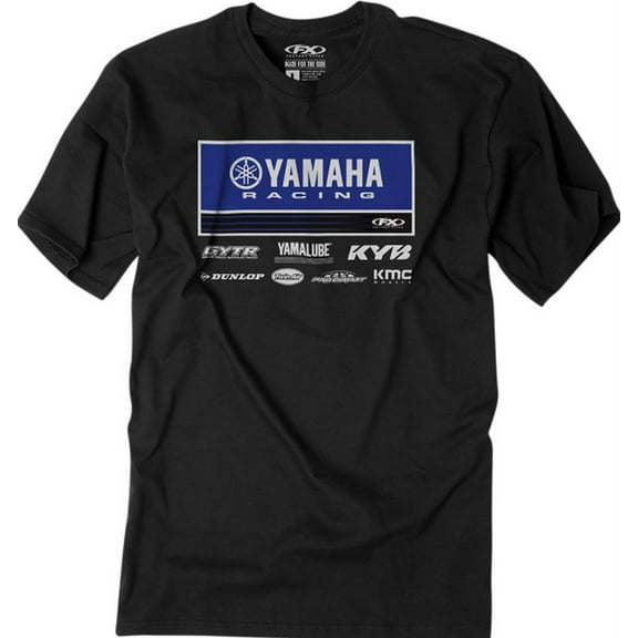 Factory Effex Yamaha Racewear Mens Short Sleeve T-Shirt Black LG