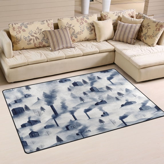 Factory Pattern Soft Polyester Area Rug 31''x20'', Non Slip, Memory Foam, Water Absorbent