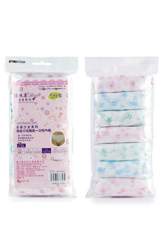 Factory Price!7pcs/lot Disposable Panties Maternity Underwear Panties/Women's Travel Prenatal Postpartum Paper non-woven Panties
