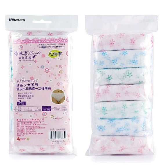Factory Price!7pcs/lot Disposable Panties Maternity Underwear Panties/Women's Travel Prenatal Postpartum Paper non-woven Panties