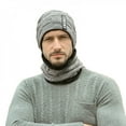 thumbnail image 1 of Factory Price!Winter Beanie Hats Scarf Set Warm Knit Hats Skull Cap Neck Warmer with Thick Fleece Lined Winter Hat & Scarf for Men Women, 1 of 6