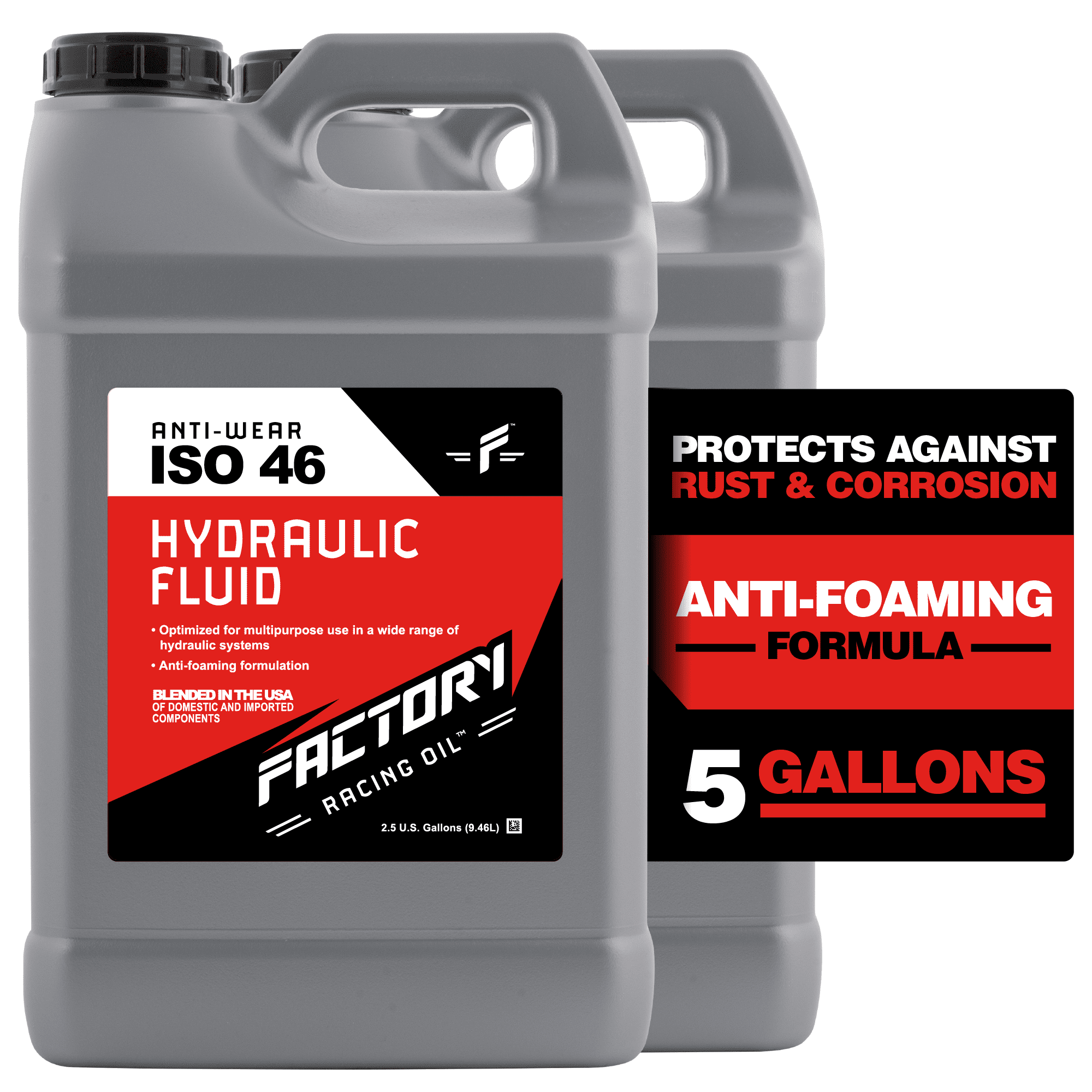 Factory Racing Oil 214803 Twin Pack AntiWear ISO 46 Hydraulic Fluid