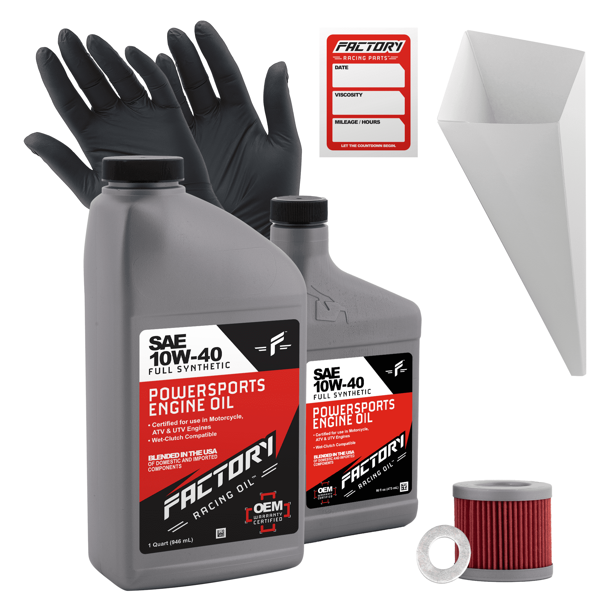 【美品】LFACTORY A+ 10.5° Factory Racing Parts 10W40 1.5Qt Oil Change Kit Fits Suzuki AN400