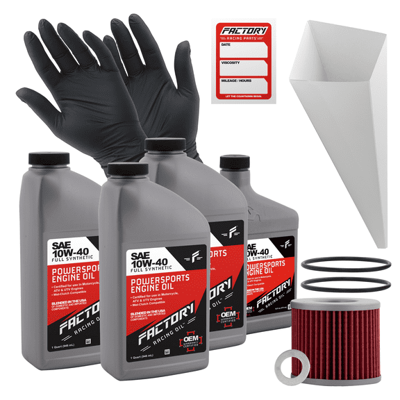 Factory Racing Parts 10W40 3.5Qt Oil Change Kit Fits Suzuki GS650 GS1100