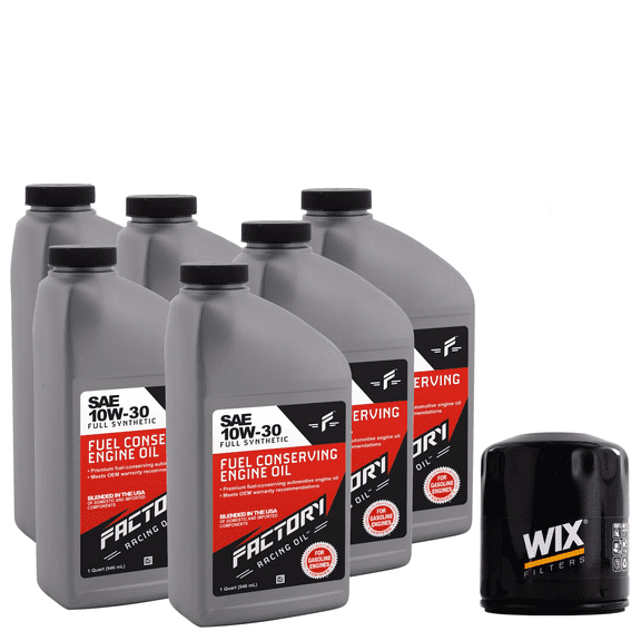 Factory Racing Parts Basic Oil Change Kit Compatible with Jeep Cherokee Comanche 10W-30 Oil - 6 Quarts