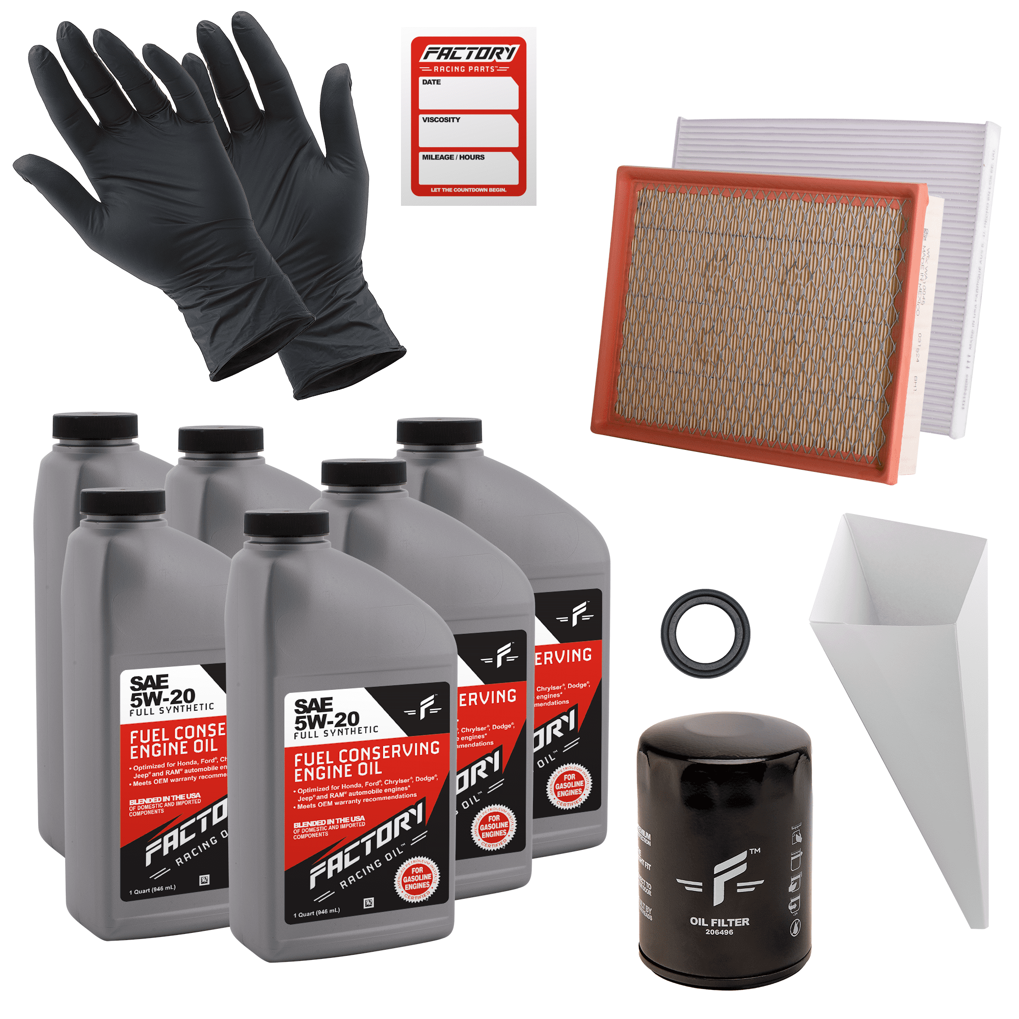 Factory Racing Parts Deluxe Oil Change Kit Compatible with Ford Edge 3 ...